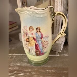 vintage creamer, made in Czecho-Slovakia, hand-painted in 1930’s or earlier